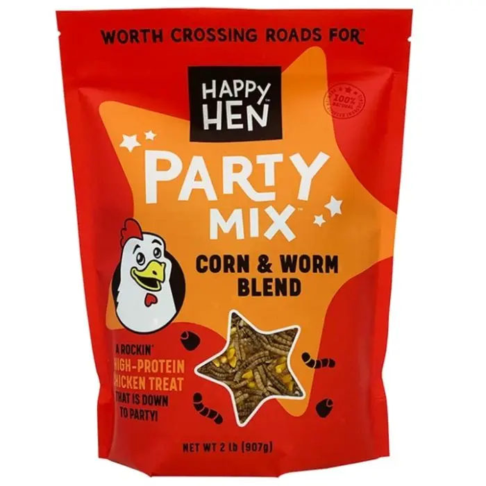 Happy Hen Party Mix Corn & Mealworm Blend 2-lb
