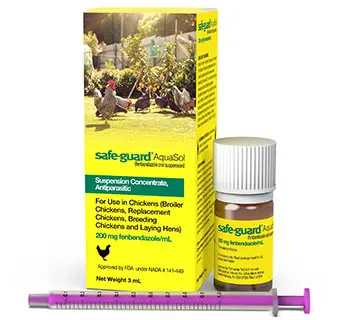 Safe-Guard® Aquasol Fenbendazole Dewormer for Chickens 200 Mg / ml 3 ml