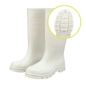Men's 16" PVC White Boot Size 12