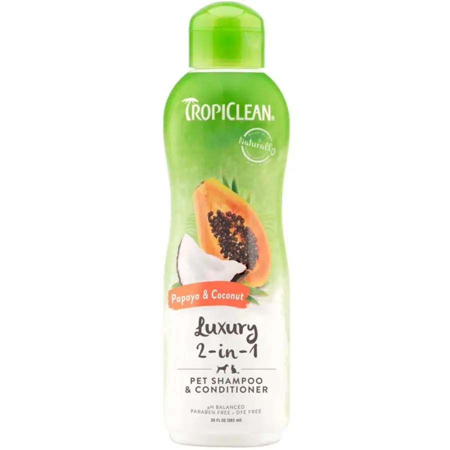 Tropiclean Papaya & Coconut Luxury 2-in-1 Shampoo and Conditioner
