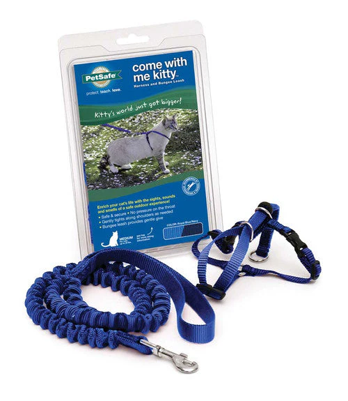 Petsafe Premier Come with Me Kitty Harness & Bungee Leash Combo Royal Blue