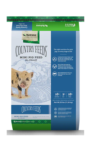 Country Feeds 16% Mini Pig Pl (25 lb)