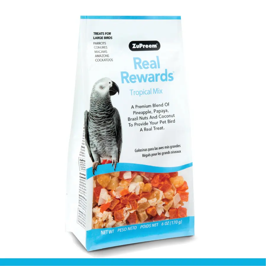 Zupreem Real Rewards Tropical Mix Bird Treats Large Birds 6 oz