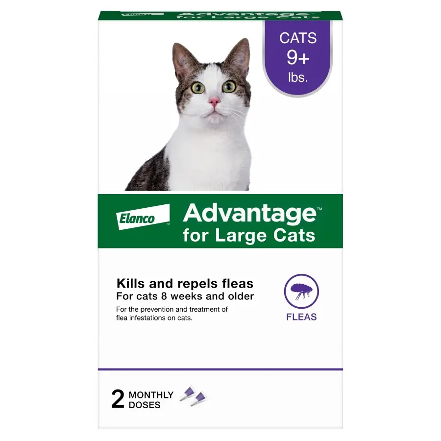 Advantage Topical Flea Treatment for Cats 2-Month Supply, Lg Cats (Over 9 lb)