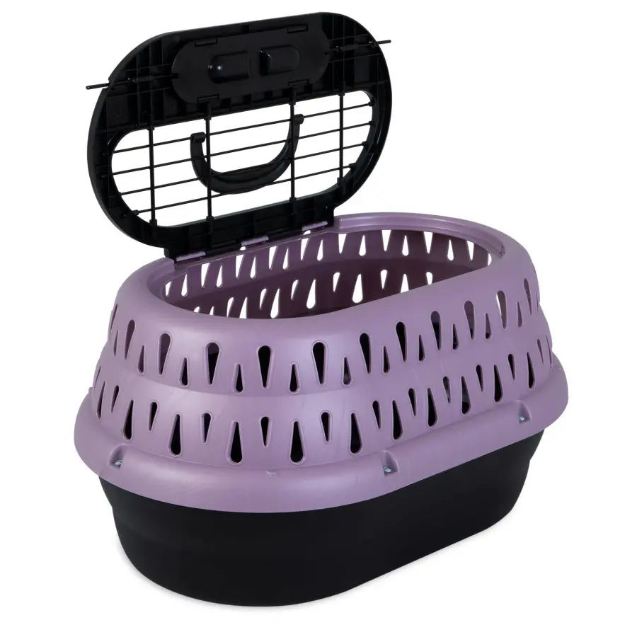 Petmate Top Load Cat Kennel Purple Grape, 19 in
