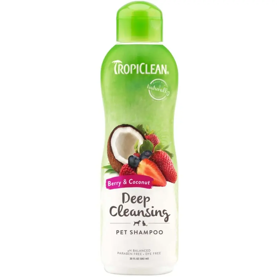 Tropiclean Berry & Coconut Deep Cleansing Shampoo for Pets 20 Fl oz