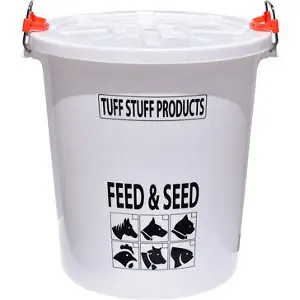 Heavy Duty Storage Drum with Lid and Stainless Locking Handle - 7 gal