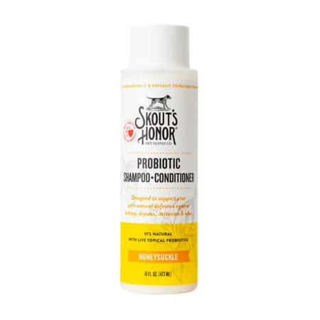 Skout's Honor Dog Grooming Shampoo + Conditioner Honeysuckle 16 oz
