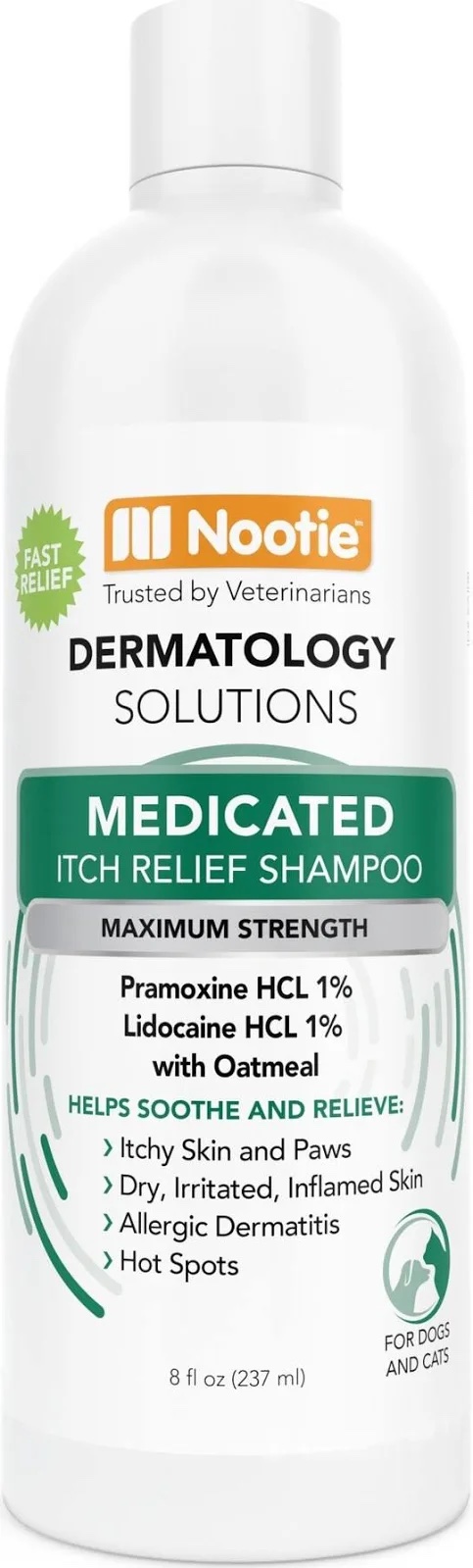 Nootie Dog Grooming Medicated Shampoo Anti-Itch Cucumber Melon 8 oz