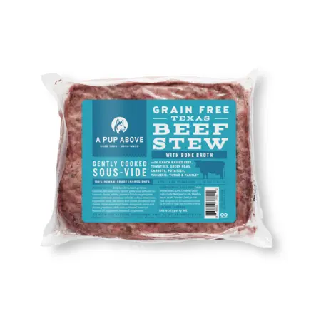A Pup Above Dog Frozen Gently Cooked Texas Beef Stew 1 lb