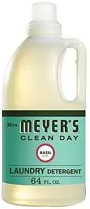 Mrs. Meyer's Clean Day Laundry Detergent Bottle, Liquid, Basil 64 oz