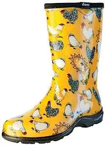 Sloggers Rain and Garden Boots, 10 In, Chicken, Daffodil Yellow