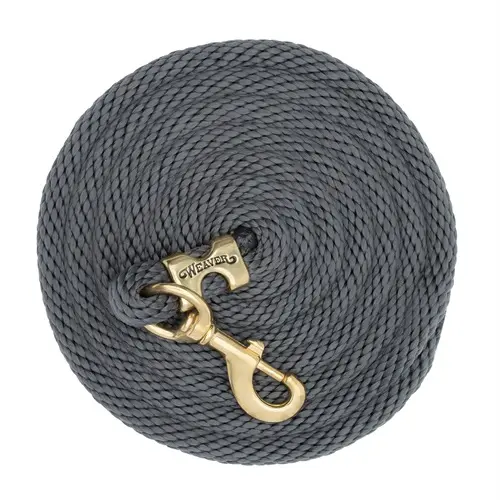 Poly Lead Rope with A Solid Brass 225 Snap Solid - Graphite