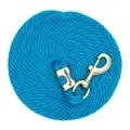 Poly Lead Rope with A Solid Brass 225 Snap, Solid - Hurricane Blue