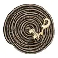 Poly Lead Rope with A Solid Brass 225 Snap, Diamond - Black / Tan / Wheat