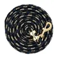Poly Lead Rope with A Solid Brass 225 Snap, Diamond - Black / Tan / Navy