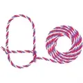 Cattle Rope Halter, White / Hot Pink / Lavender