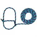 Cattle Rope Halter, Purple / Black / Teal