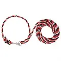 Livestock Adjustable Poly Neck Rope, Black / Gray / Red