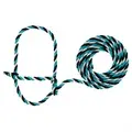 Cattle Rope Halter, Teal / Black / Gray