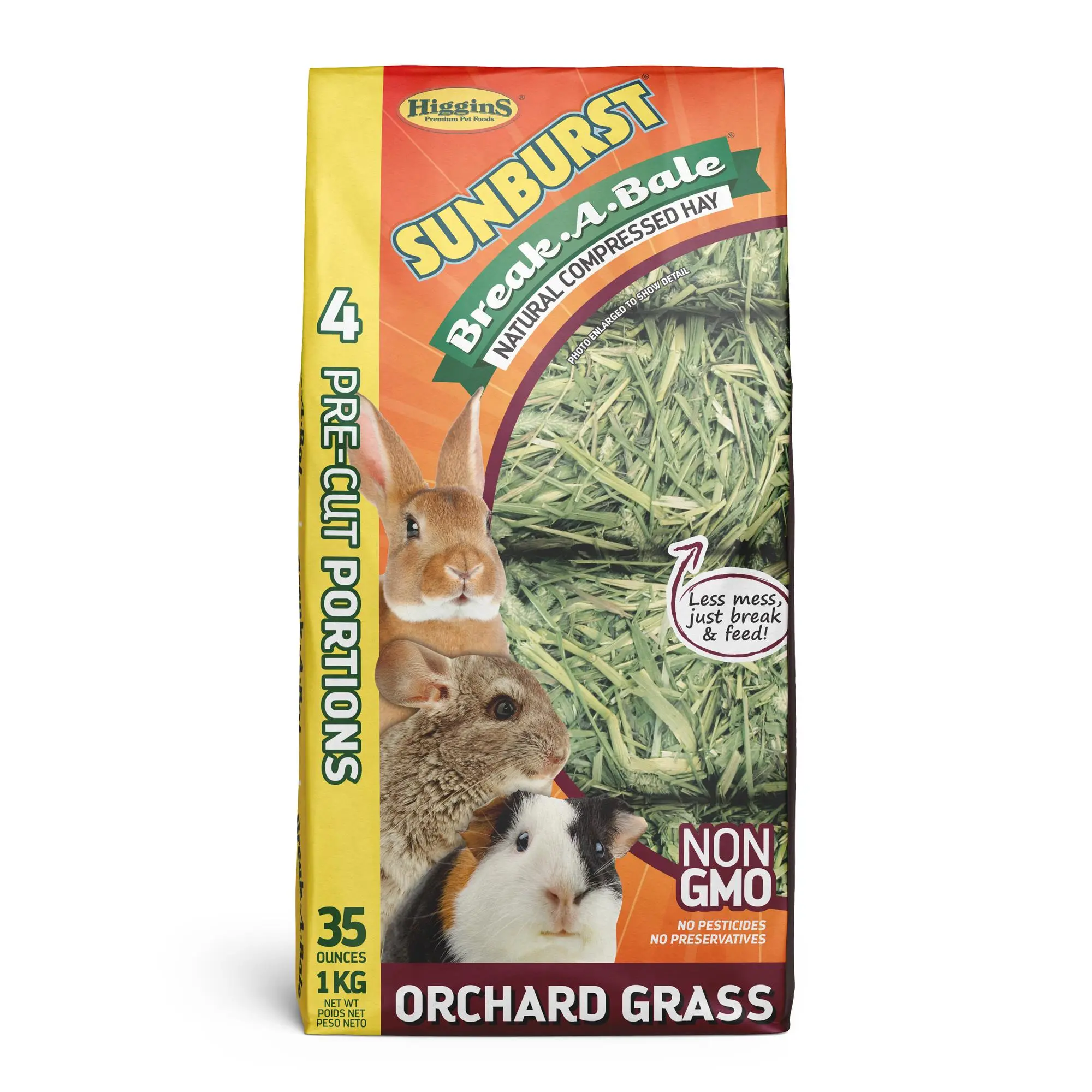 35 oz Higgins Sunburst Break-A-Bale Orchard Grass