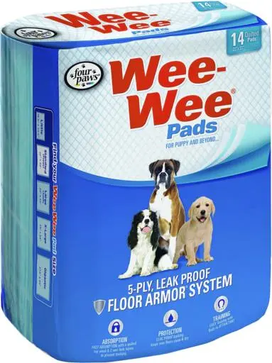 Four Paws Wee Wee Pads 14 Count 22" X 23"