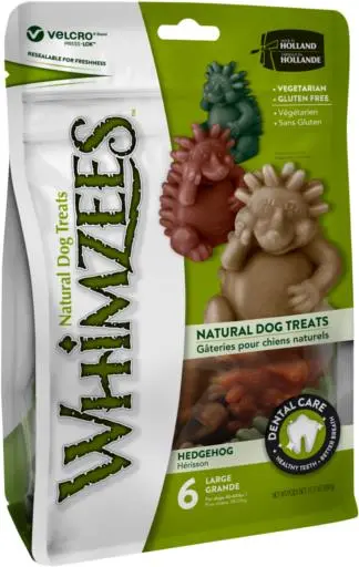 Whimzees Large Hedgehog Dental Chew 6 Count
