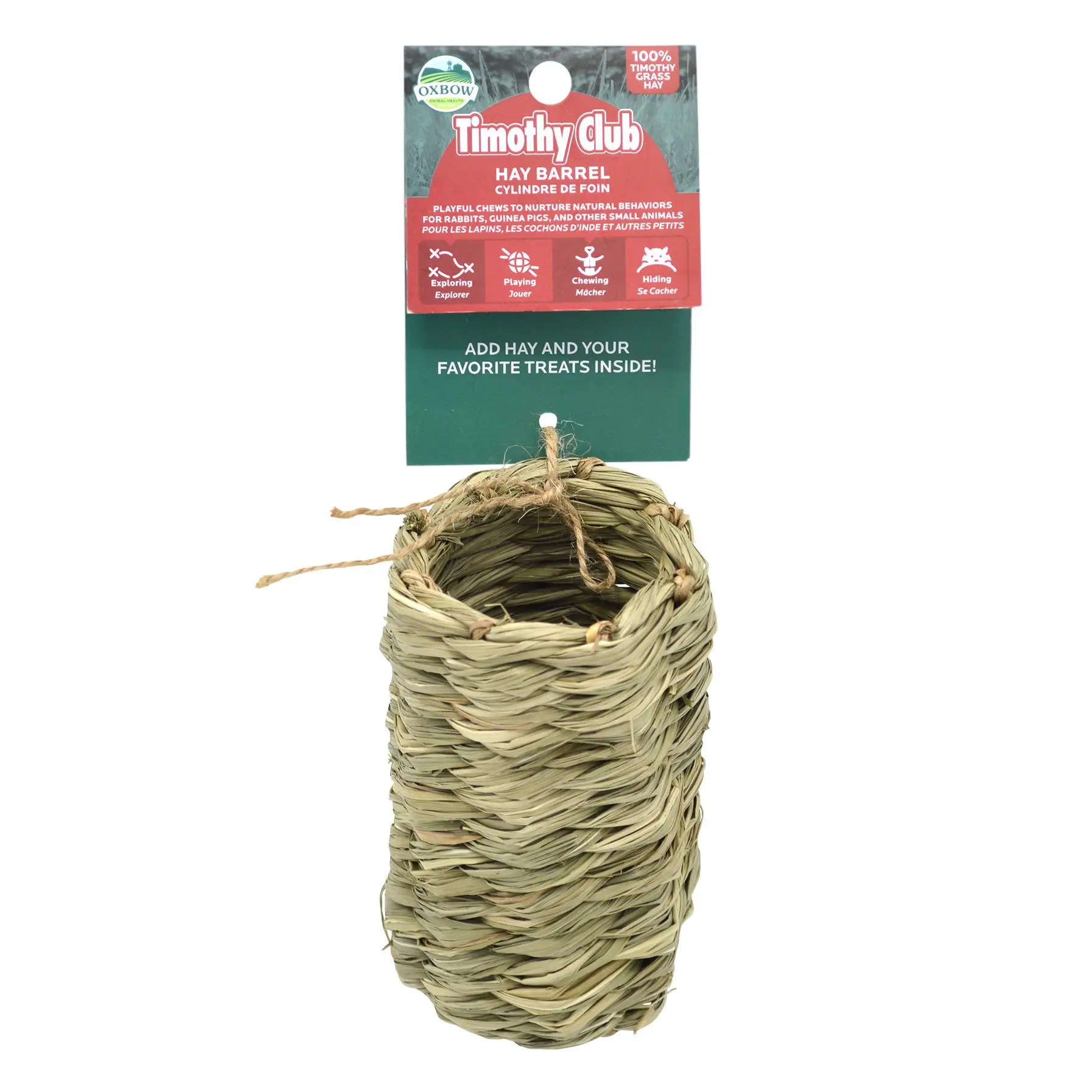 Oxbow Timothy Hay Barrel Treat Small Animal