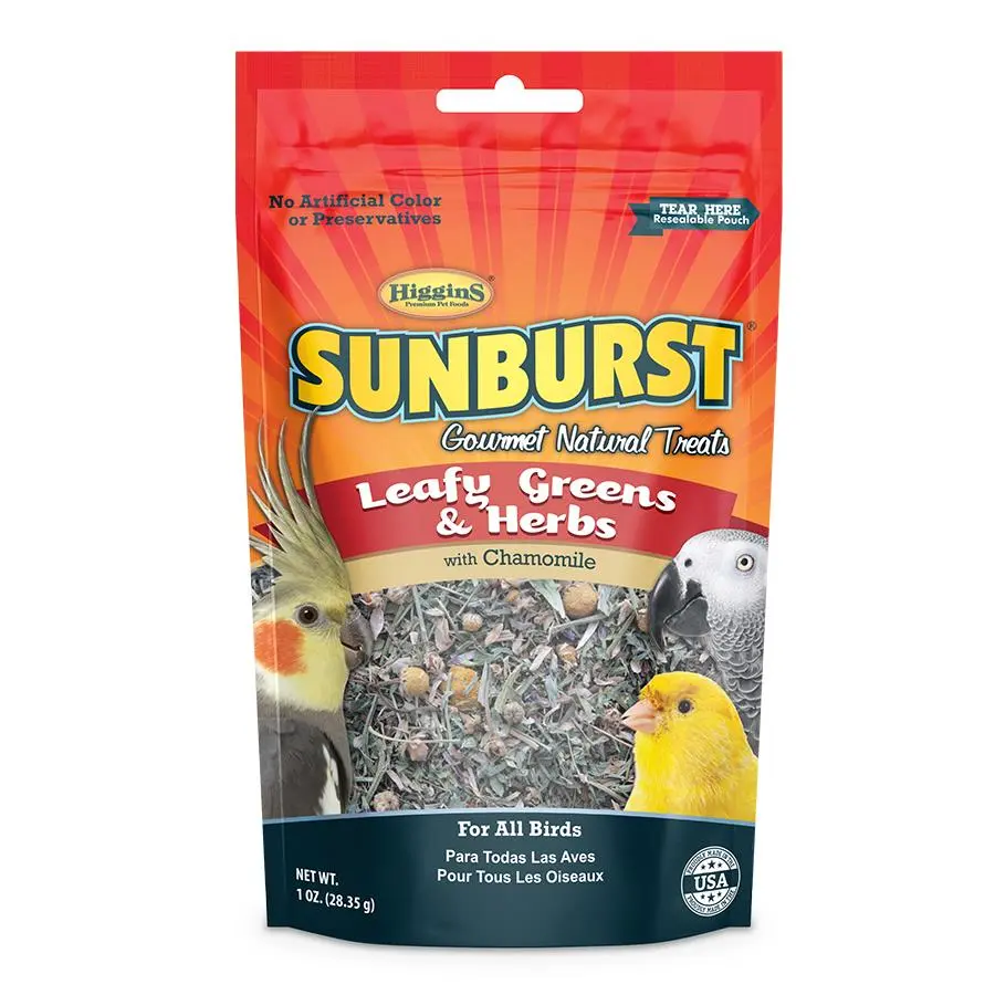 1 oz Higgins Sunburst Treats Leafy Greens & Herbs