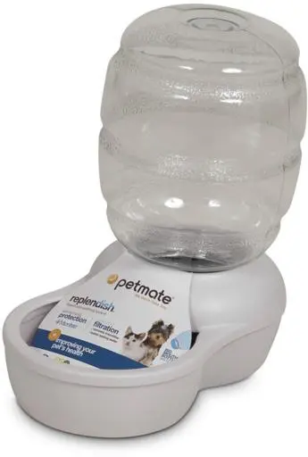 Petmate Replendish Waterer with Microban Pearl White 2.5 gal