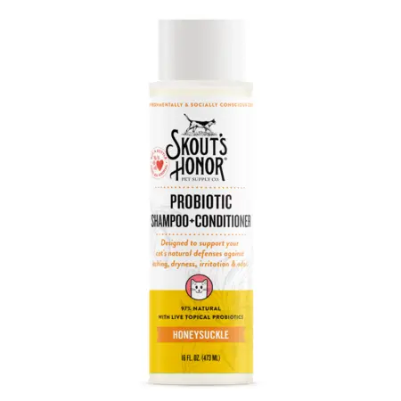 Skout's Honor Cat Grooming Shampoo +conditioner Hucksuckle 16 oz