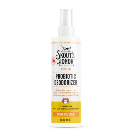 Skout's Honor Cat Grooming Daily Use Deodorizer Honeysuckle 8 oz