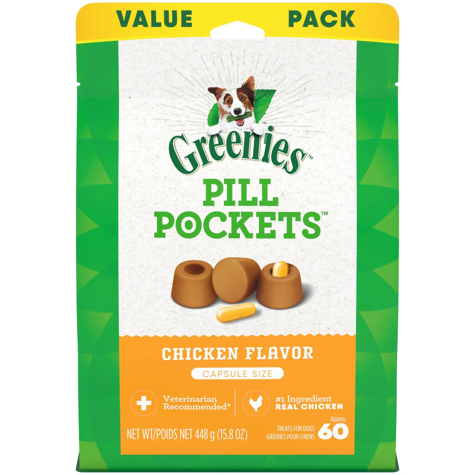 Greenies Pillpockets Capsule Chicken Dog 15.8 oz