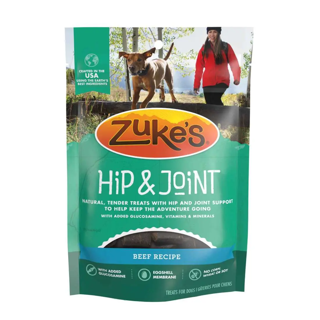 Zukes Hip Action Beef Dog Treats 6 oz