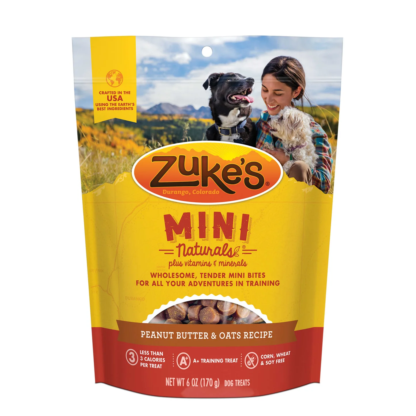 Zukes Mini Naturals Peanut Butter and Oat 6 oz