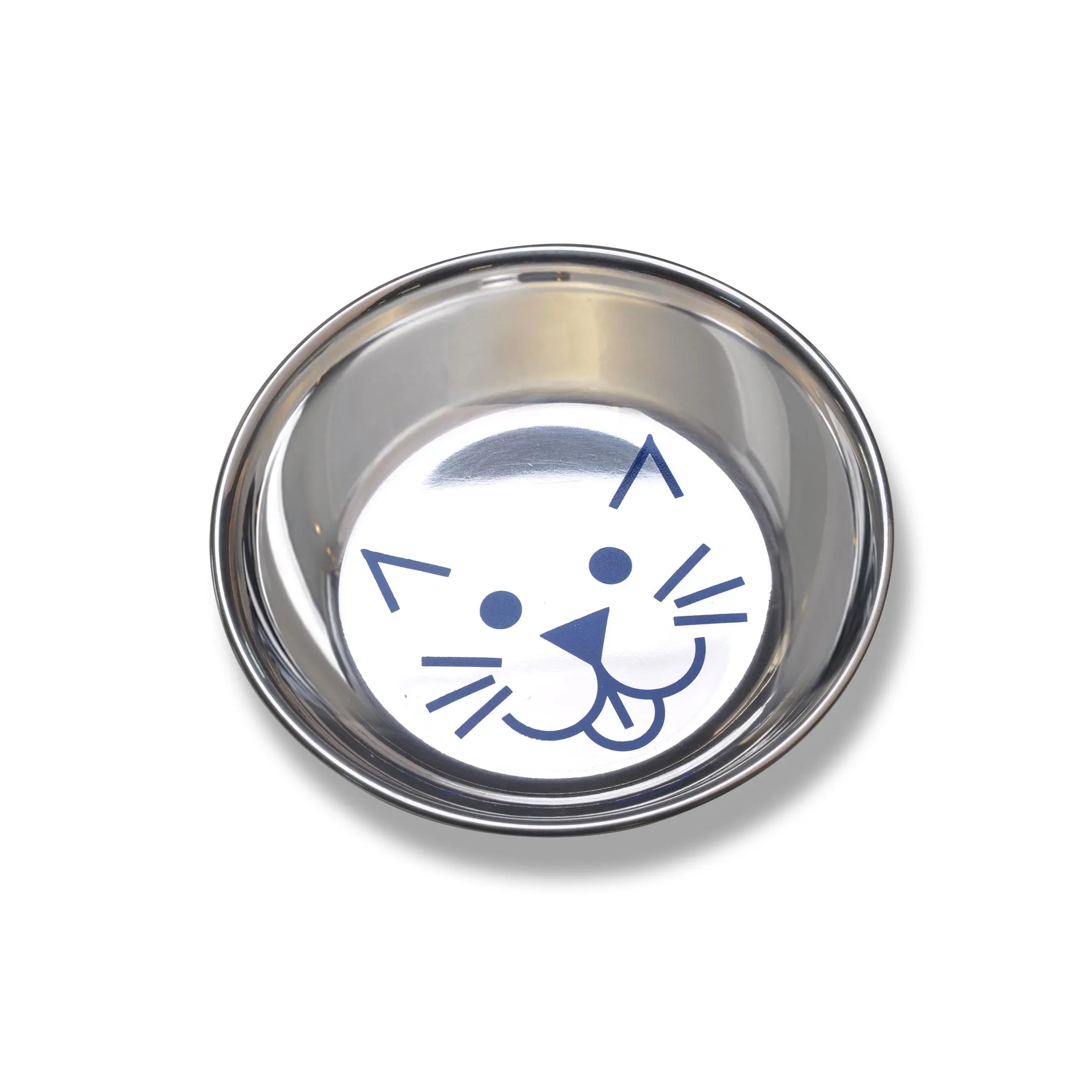 Vanness Stainless Steel Cat Dish with Heavy Weight Rubber Bottom 8 oz