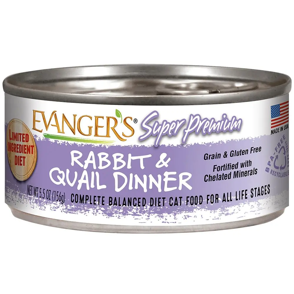 Evangers Super Premium Rabbit / Quail Cat 5.5 oz