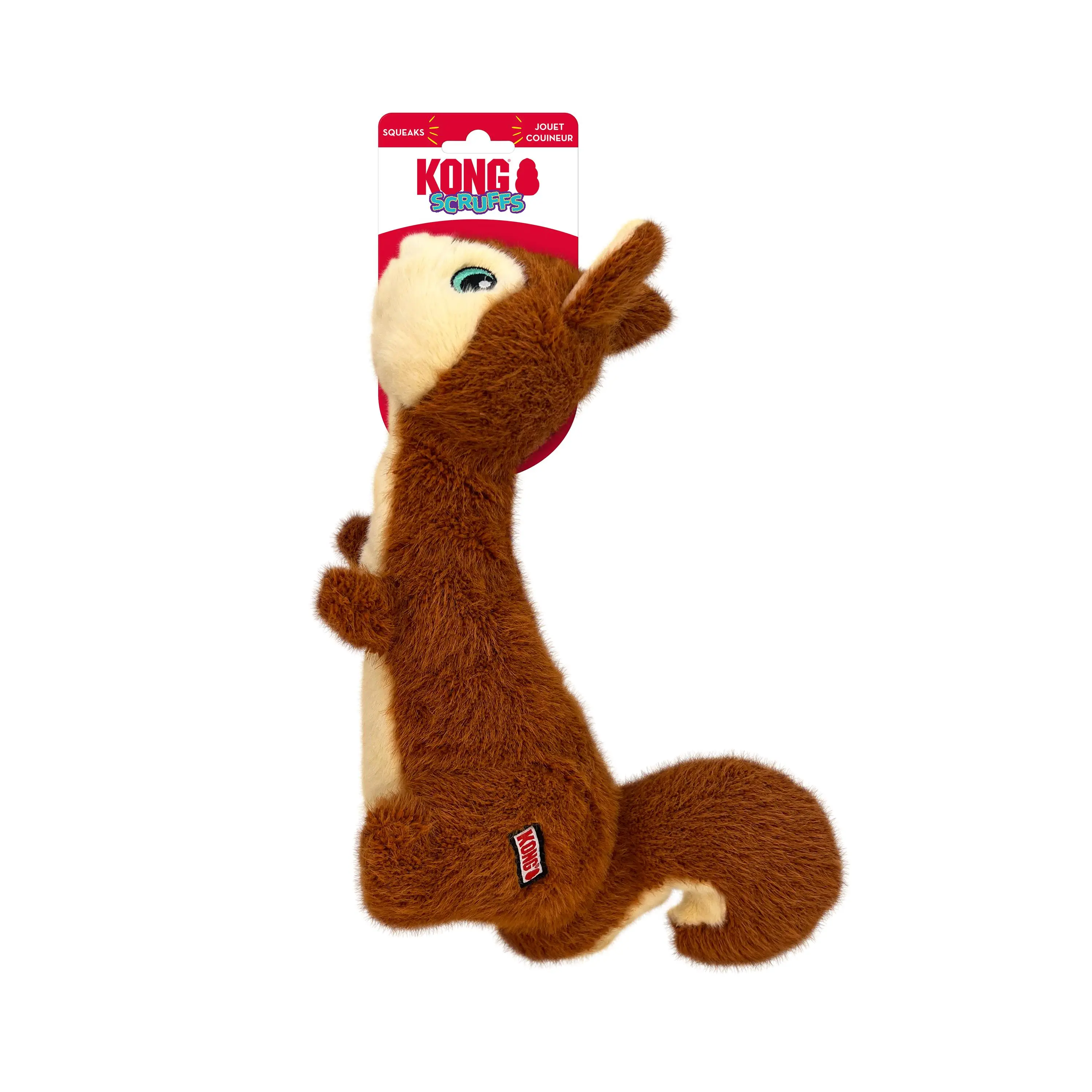 Kong Scruffs Squirrel Dog Toy Medium / Large