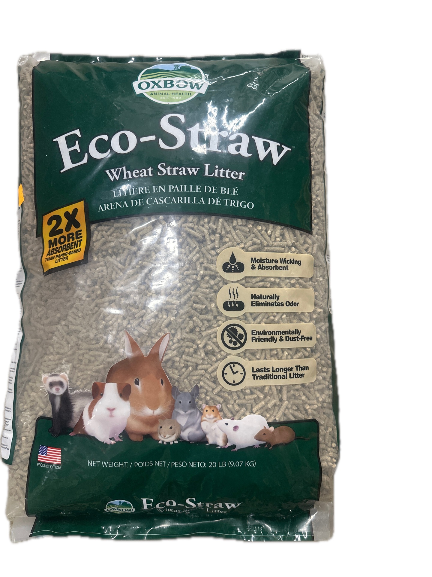 Oxbow Eco-Straw Wheat Straw Litter 20 lb