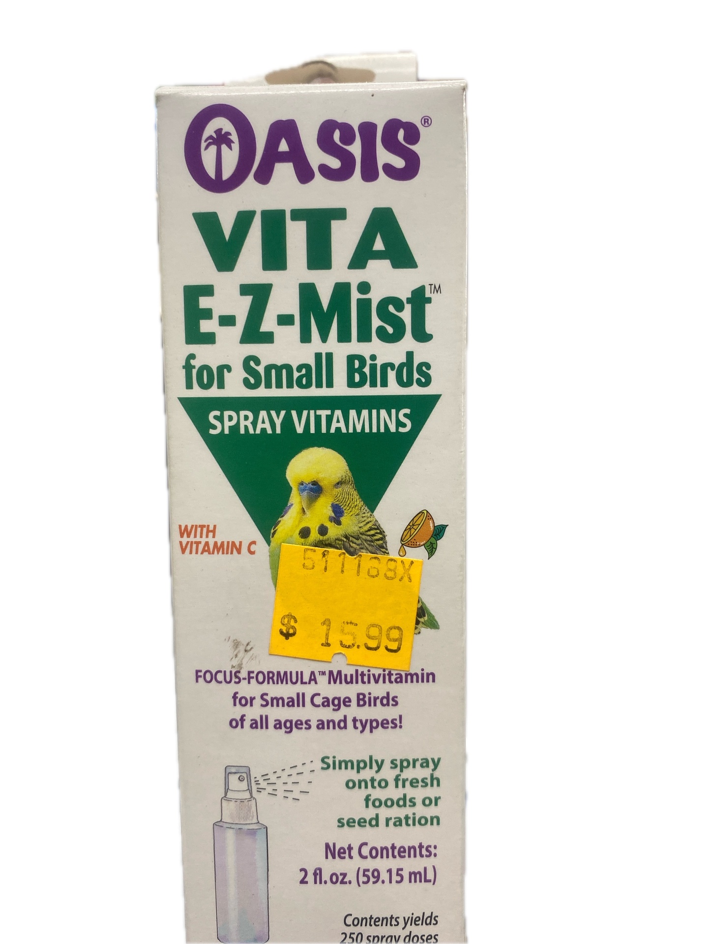 Vita E-Z Mist for Small Birds 2 oz