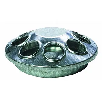 Round Metal Feeder Little Giant 8 Hole 6 in D X 2 in H