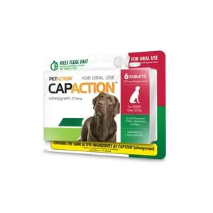 Capaction Flea Tablets for Dogs Over 25 lb 6-Tablets