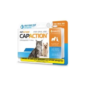 Capaction Flea Tablets for Cats 6-Tablets