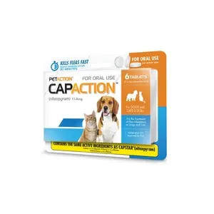 Capaction Flea Tablets for Dogs 2-25 lb 6-Tablets