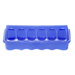 8" Blue Plastic Ground Feeder Double Tuf Miller