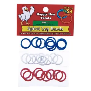Happy Hen Spiral Leg Bands Size 11 24-pk